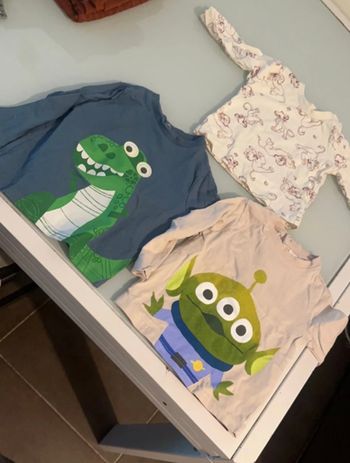 3 tee shirt manches longues Disney 6 mois