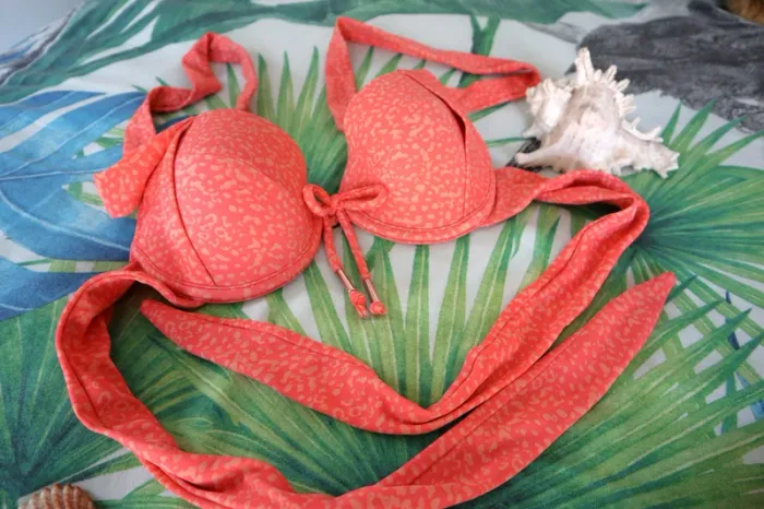 Maillot de Bain 2 Pièces Couleur Corail - photo numéro 2