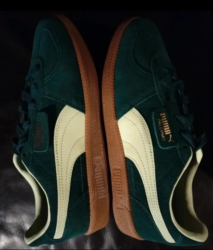 Baskets Puma Palermo neuves vert sapin / vert foncé - vert anis - photo numéro 8