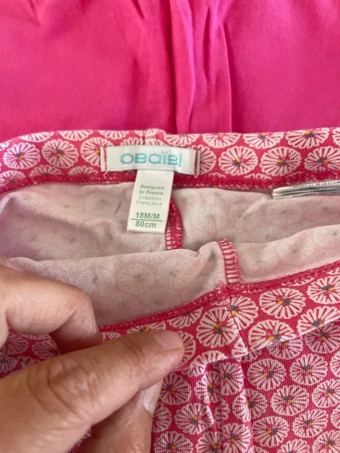 Lot 5 Legging 3/4 fille 18 mois - photo numéro 7