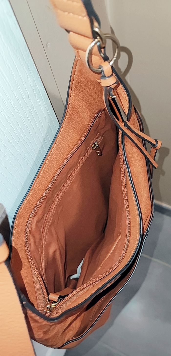 💋 Sac à main épaule - Synthétique - Camel 💋 - photo numéro 4