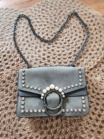 Sac gris perles