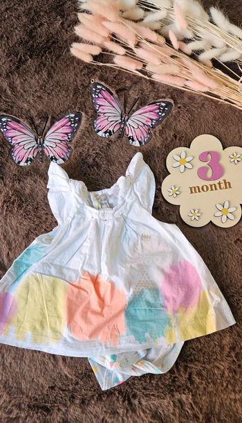 Robe bodie catimini à forme géométrique 3 mois été