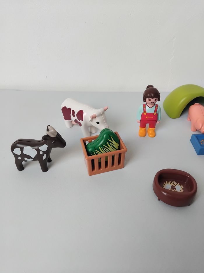 PLAYMOBIL 123 Animaux de la Ferme Junior 71158 Complet 🐄 - photo numéro 2