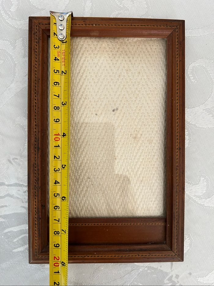 Ancien Cadre Photo Bois Marqueterie Napoléon III - photo numéro 6