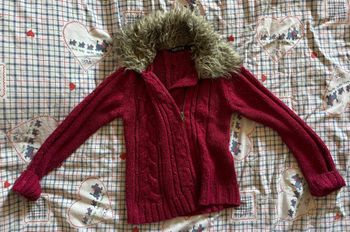 Gilet avec col fourrure