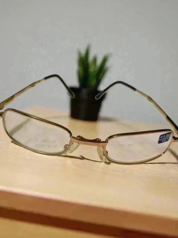 Lunettes de lecture pliantes doré avec étui +1