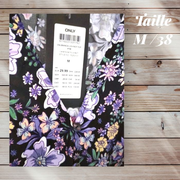 🌷💫 Blouse fleurie ONLY – Taille M (État neuf) 💫🌷 - photo numéro 2