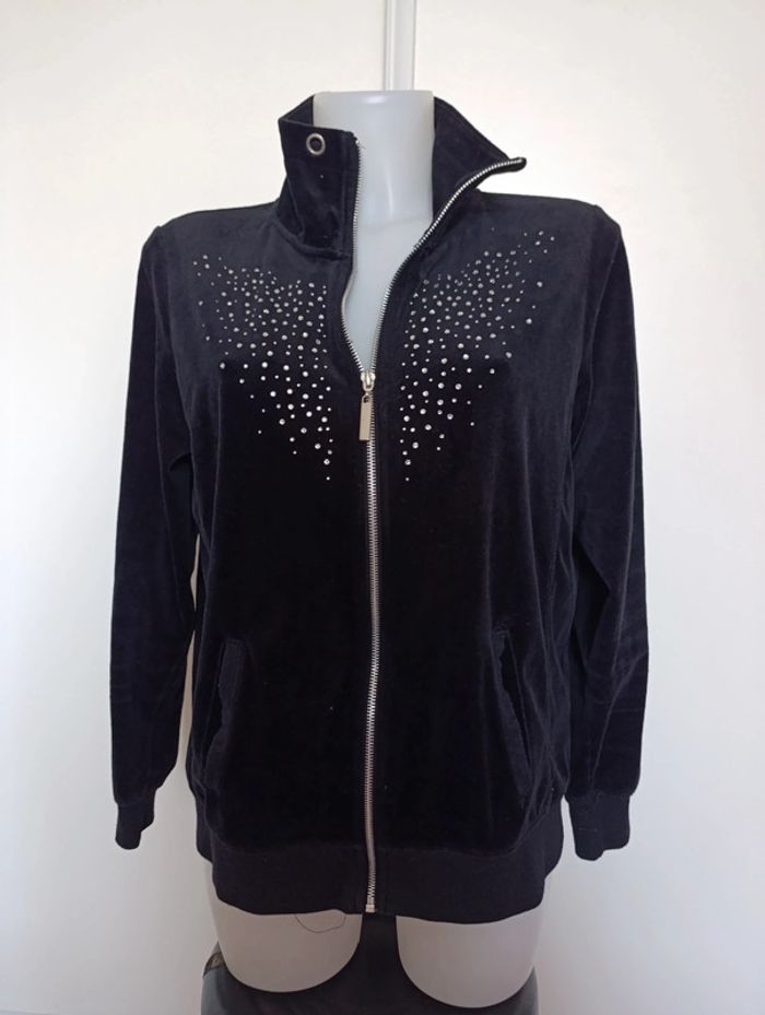 Veste velours strass MS Mode 40 - photo numéro 2
