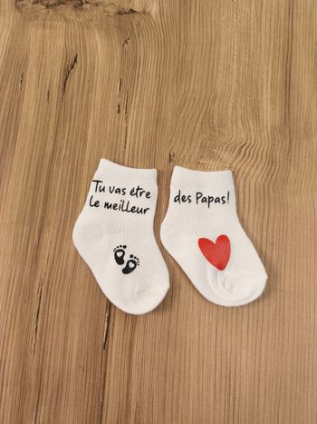 Chaussettes annonce grossesse cadeau surprise papa