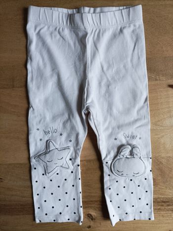 Legging blanc 18 mois