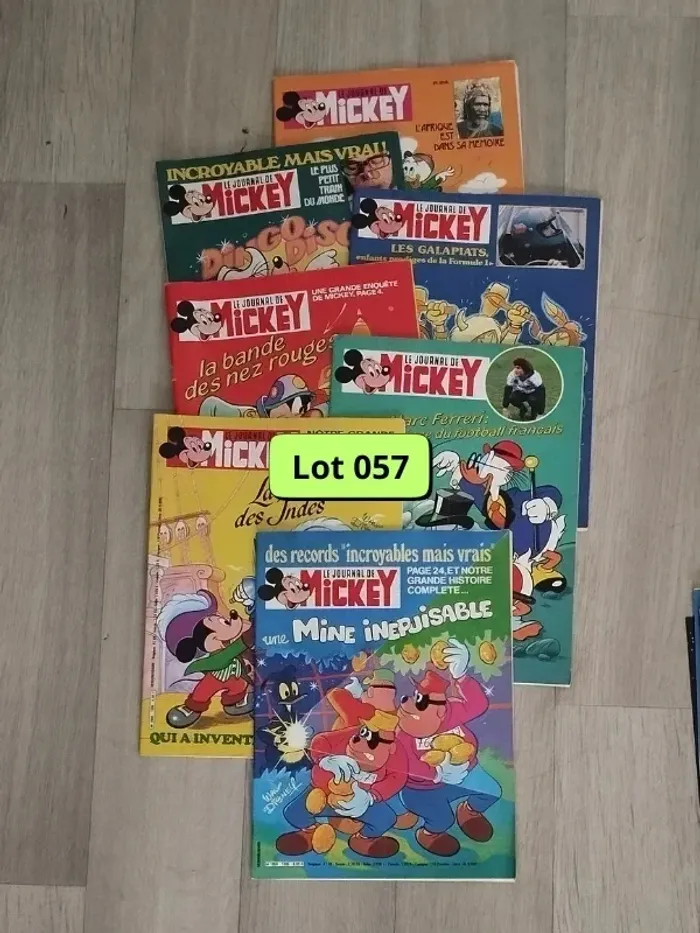 Lot Vintage 7 magazines Journal de Mickey année 1983 L057