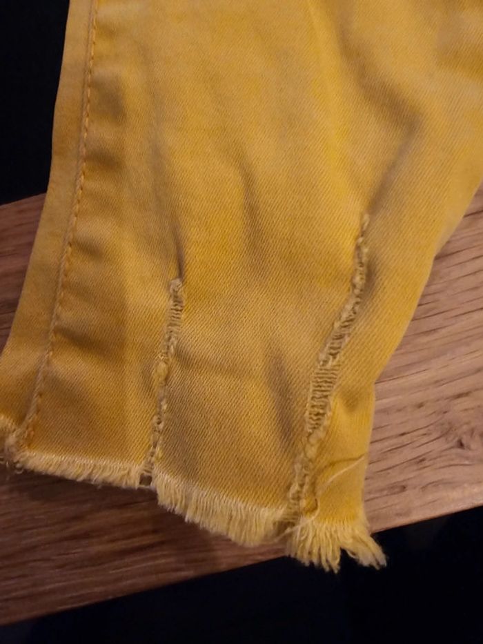 Jean skinny jaune moutarde - photo numéro 3