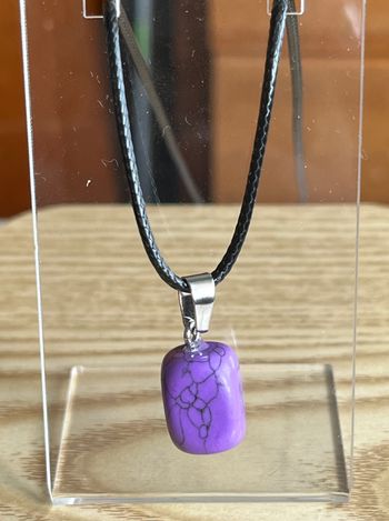 Collier pierre lilas