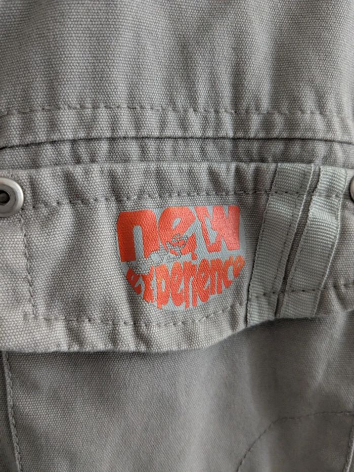 Veste à capuche mi saison grise polochon - photo numéro 2