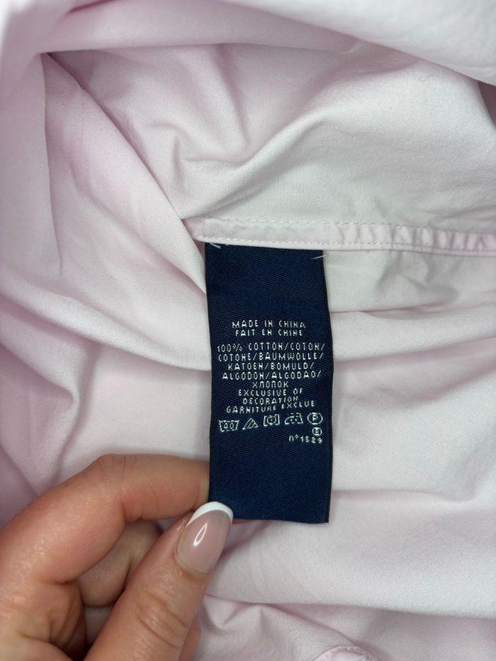 Chemise Neuve Ralph Lauren Rose Pâle Logo Blanc - Taille S/36 - photo numéro 6