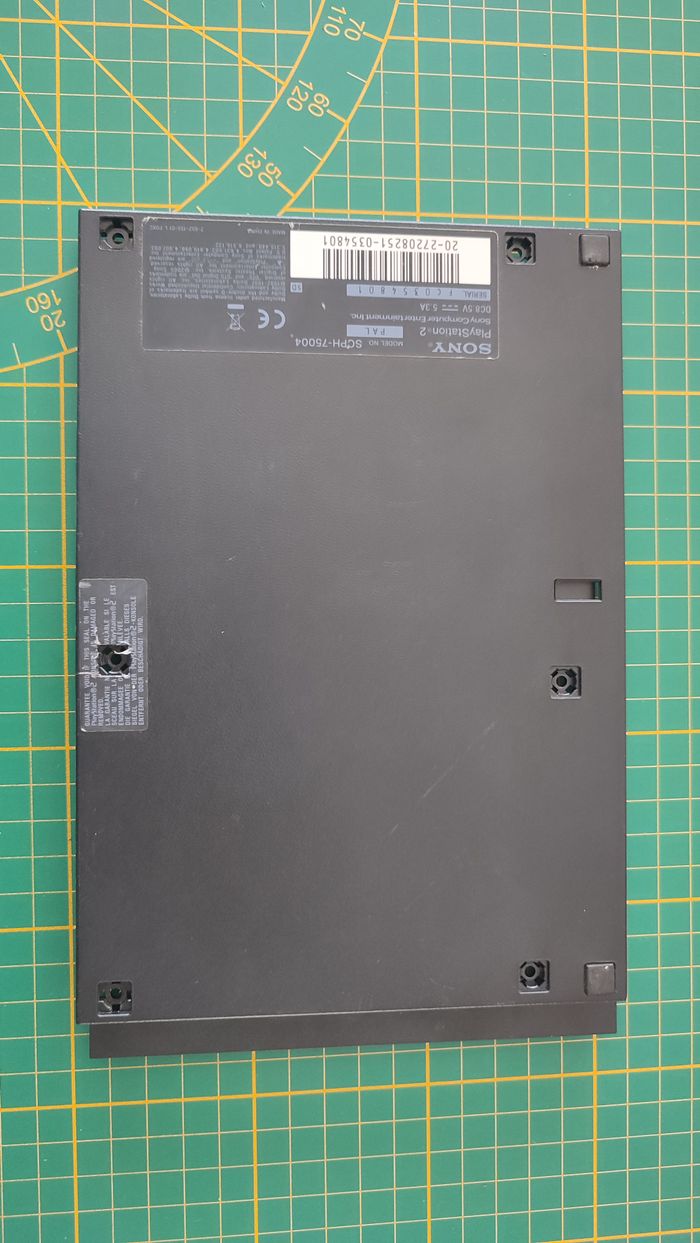 Plasturgie coque inférieure pièce détachée console de jeux Sony Playstation 2 Ps2 slim SCPH-75004 #E