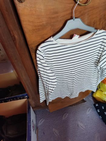 Tee shirt marin manches longues 14 ans