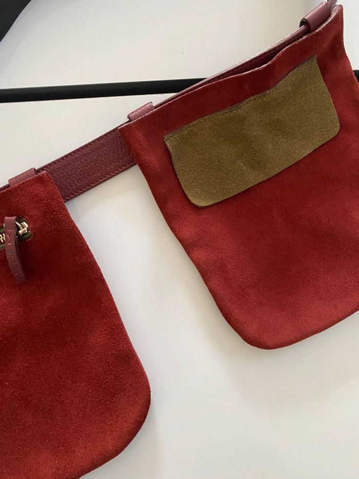 Momoni ceinture banane cuir et daim taille M - L - photo numéro 3