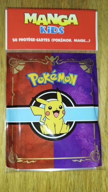 Lot 50 Sleeve Pokemon French exclusive Pikachu Protege carte card Scarlet Violet
