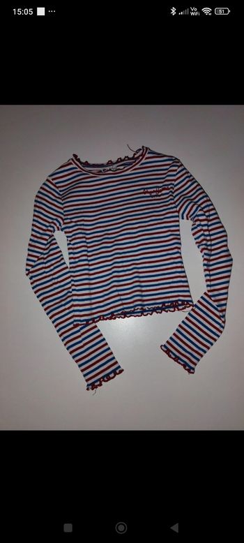 Haut manche longue pepe jeans 10 ans fille