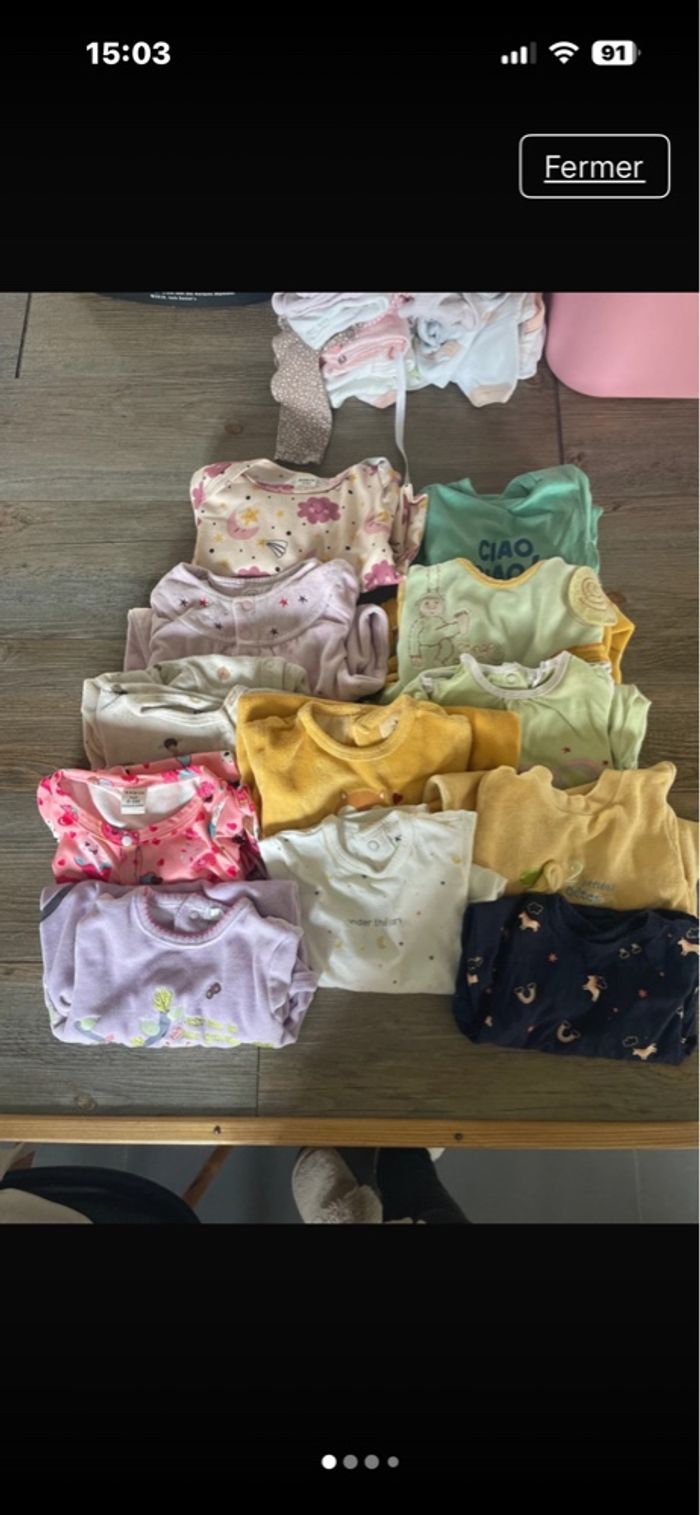 Lot de pyjama bébé 1 mois - photo numéro 4