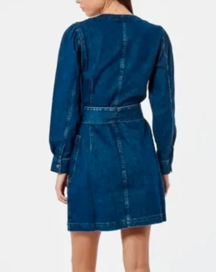 Kaporal Robe portefeuille en jean bleu femme - photo numéro 3