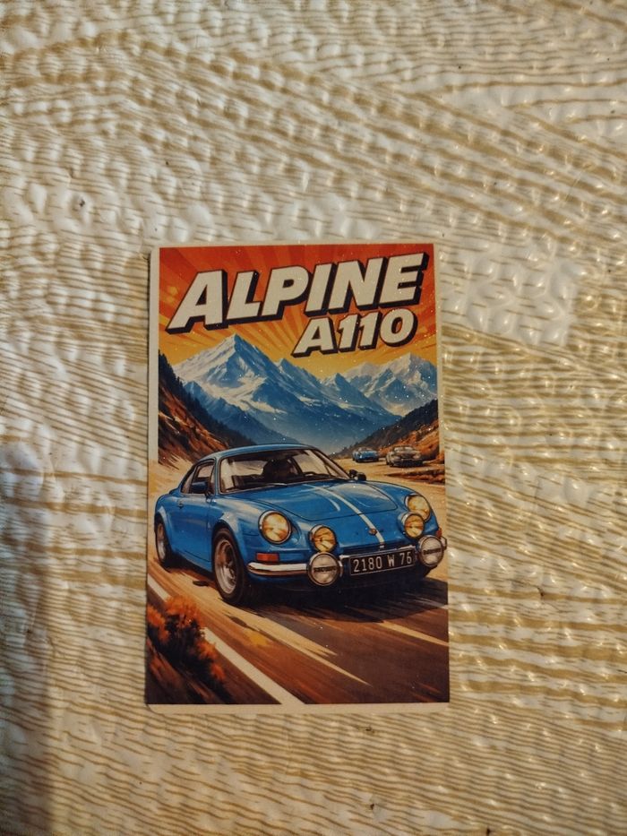 Plaque publicitaire motif alpine A110 neuf - photo numéro 6