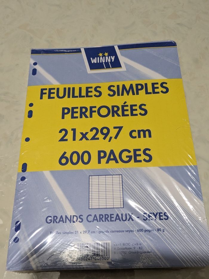 Lot de 4 paquets de feuilles simples perforées. Taille 21x 29,7 cm - photo numéro 4