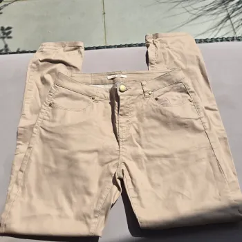 Pantalon rose pale enduit camaieu 38