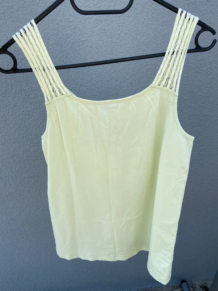 Top à bretelles larges brodé Blanche Porte Taille 38 - photo numéro 5