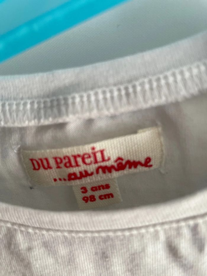 T-shirt 3 ans du pareil au même - photo numéro 3