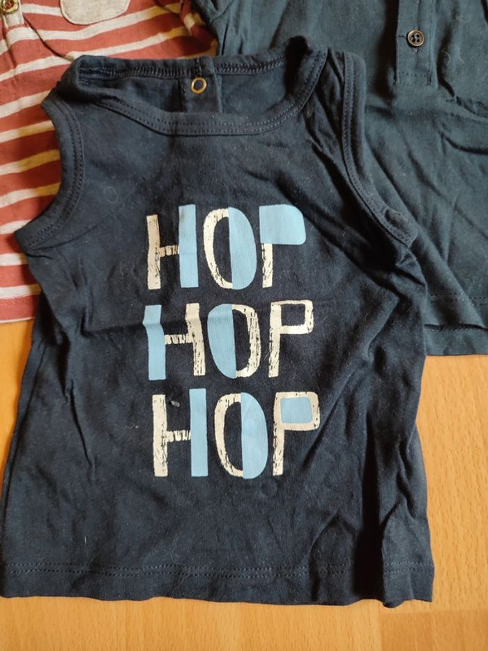 Lot t-shirts manches courtes + longues + débardeur Kiabi LH en 3M - photo numéro 2