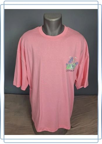 tee shirt imprime plus eighteen  / rose homme 2xl / brodé (526)