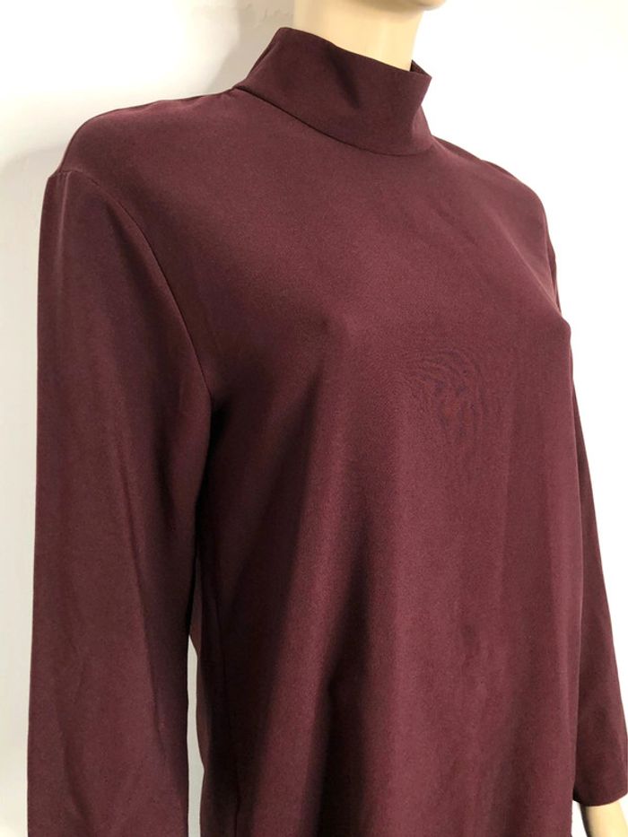 Tres Jolie blouse tunique Zara couleur aubergine taille M/L - photo numéro 4