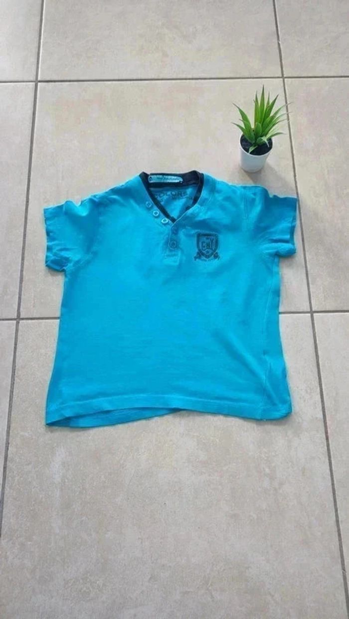 T-shirt manches courtes bleu en coton 5 ans Complices - Confort et style pour votre enfant