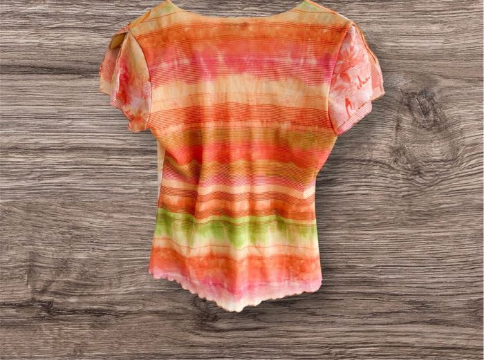 T-shirt manches courtes multicolore léger été Julia guerlande taille 36 S - photo numéro 4