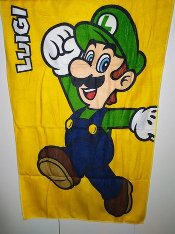 Serviette éponge 50x80 cm Super Mario Nintendo Luigi neuf