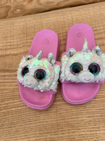 Chaussons Ty - Claquettes Peluche à sequins Fantasie la licorne 24 - 26 fille été tong