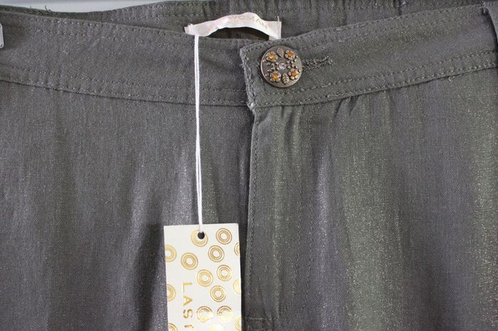 Pantalon léger vert-gris irisé 50 - photo numéro 3