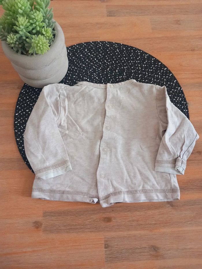 T-shirt manches longues beige Sucre d'Orge – 12 mois - photo numéro 3