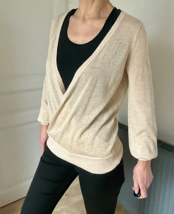 Très beau pull décolleté en V – Ichi – Taille S - photo numéro 5