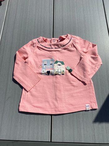 T-shirt manches longues fille 6 mois Sergent Major