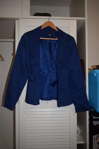 veste bleu électrique femme
