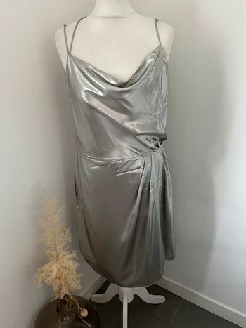 Robe de soirée argentée H&M XL comme neuve