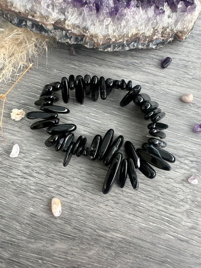 Bracelet en onyx véritable du Brésil – Pierre naturelle - photo numéro 2