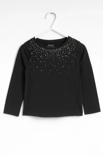 T-shirt Noir Manches Longues Kiabi – 3 Ans