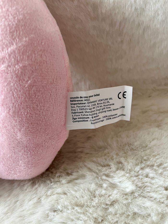 Coussin cervical, coussin de voyage, coussin tour de cou lapin pour enfant - photo numéro 3