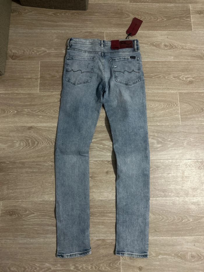 Jeans Teddy Smith flash jr skinny bleu clair destroy 16ans - photo numéro 3