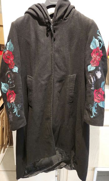 Manteau à capuche Belle et la bête disney